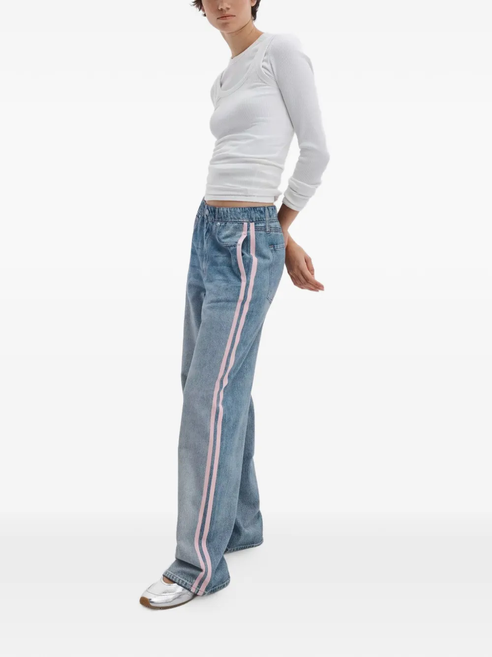 rag & bone Miramar trainingsbroek met zijstreep Blauw