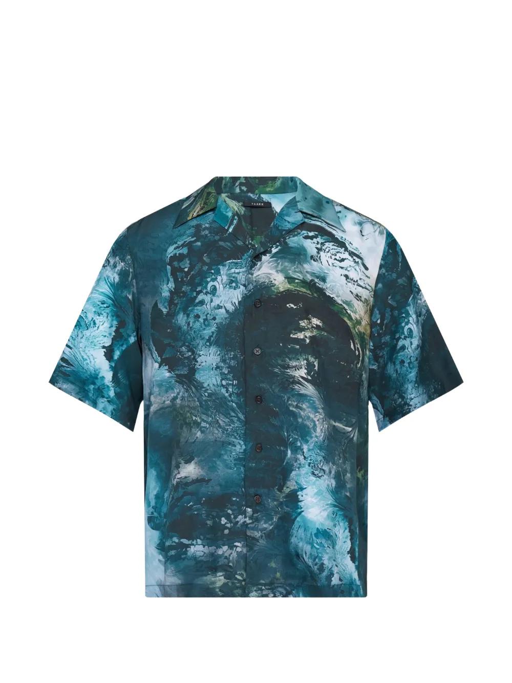 Taakk printed silk shirt - Blau
