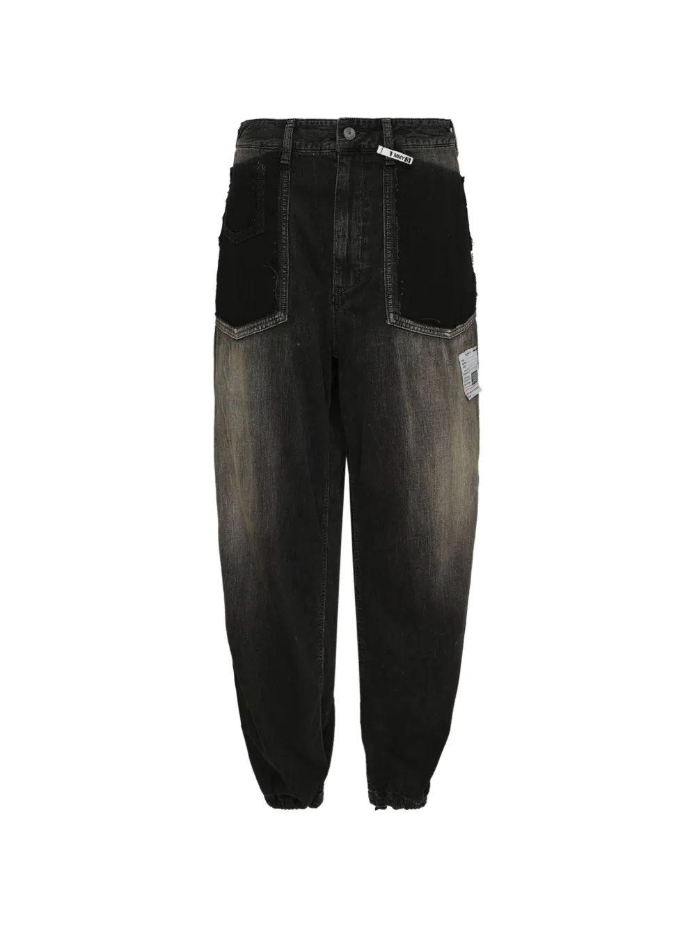 Maison MIHARA YASUHIRO cut-off panelled jeans - Schwarz