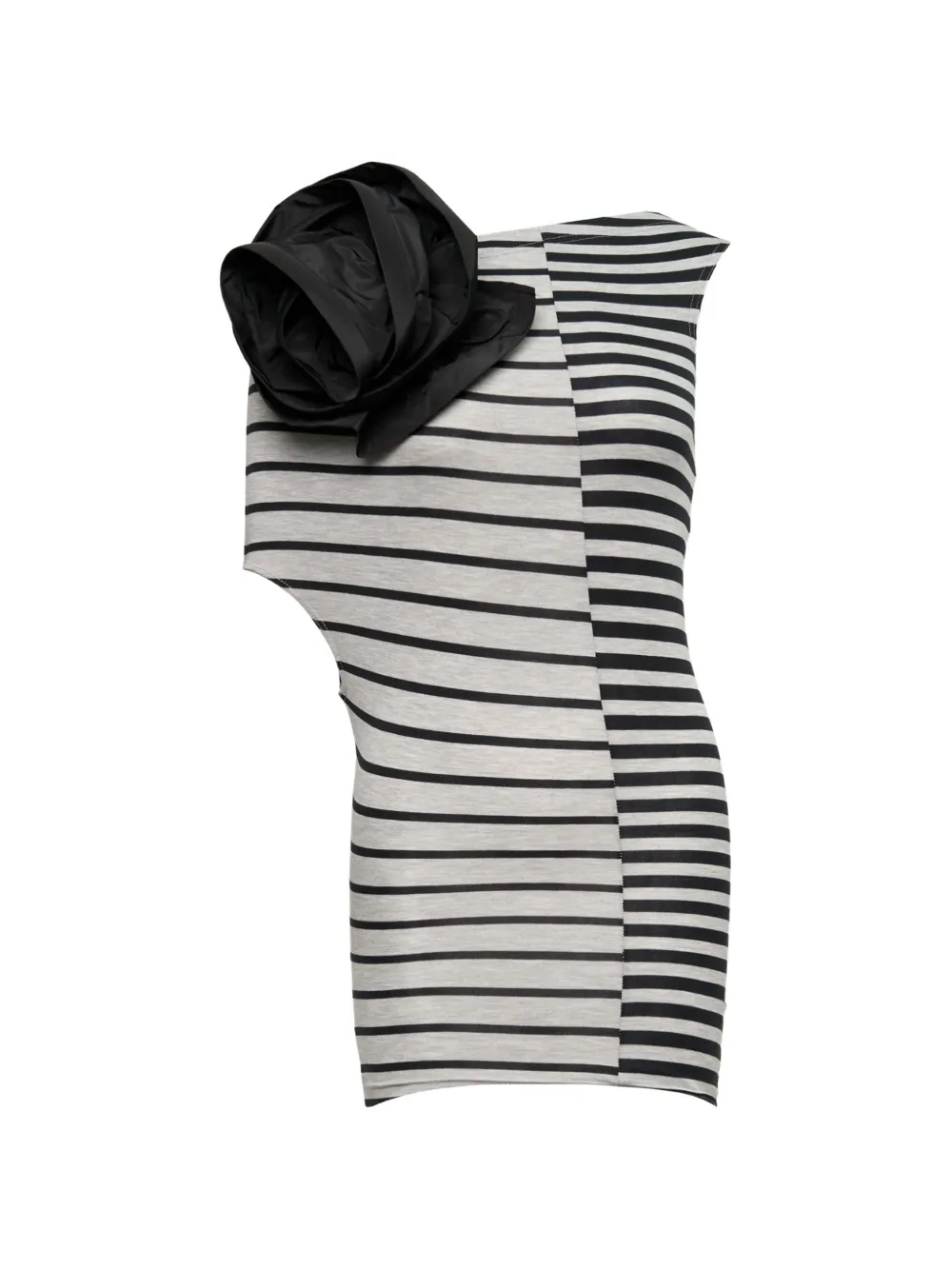 Vaquera striped corsage-detail top - Grigio