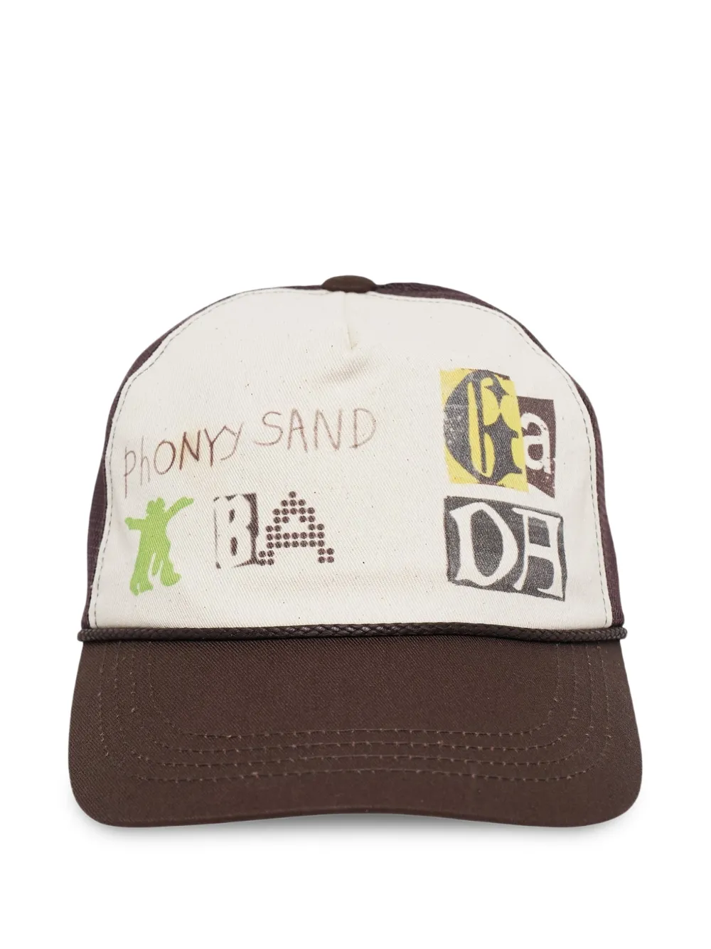 Open YY graphic-print trucker cap - Marrone