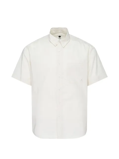 Vowels short-sleeve button-up shirt