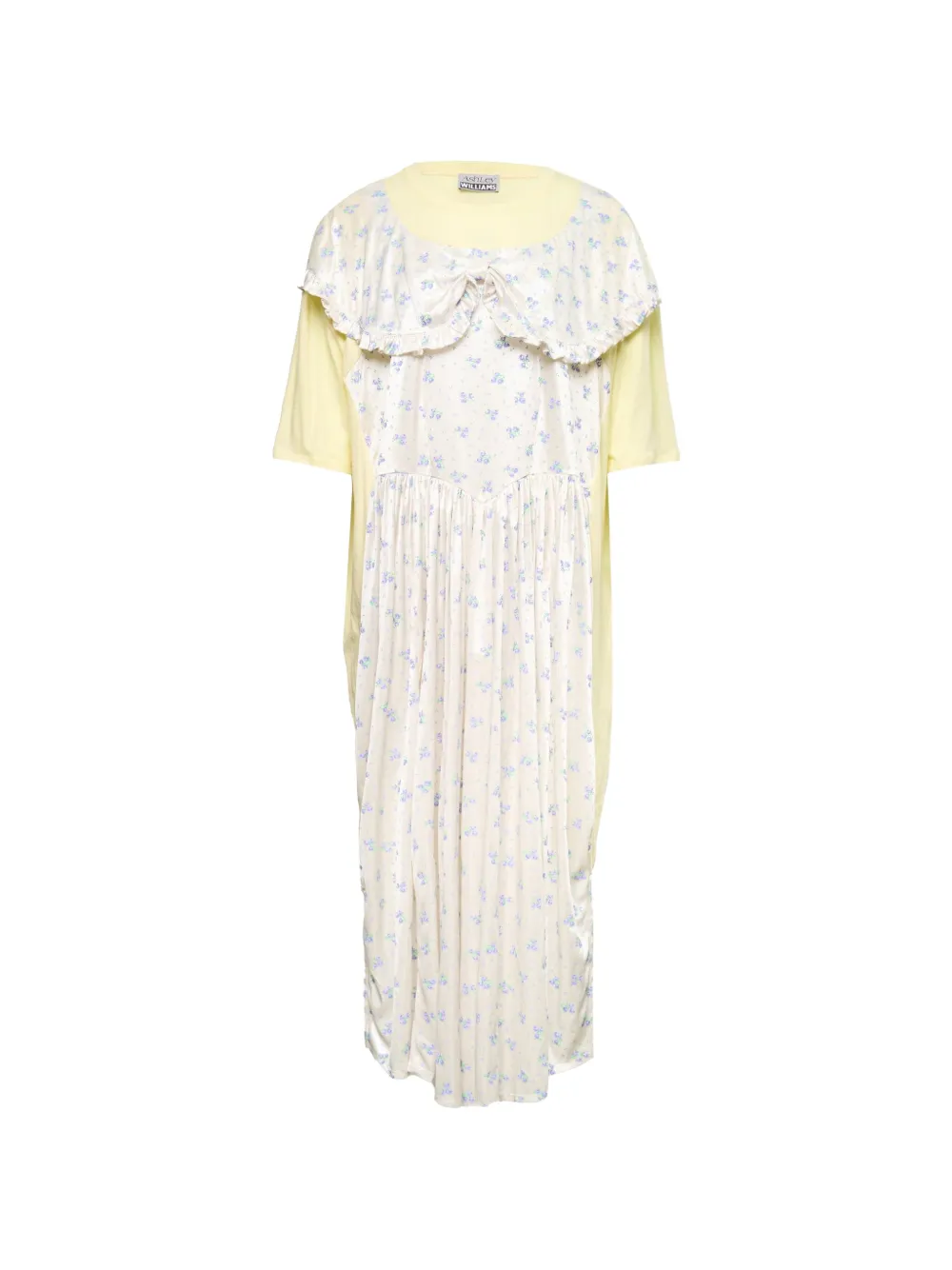 Ashley Williams floral-print ruffled-collar dress - Giallo