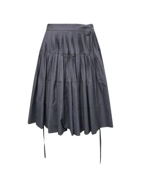 pushBUTTON tiered pleated skirt