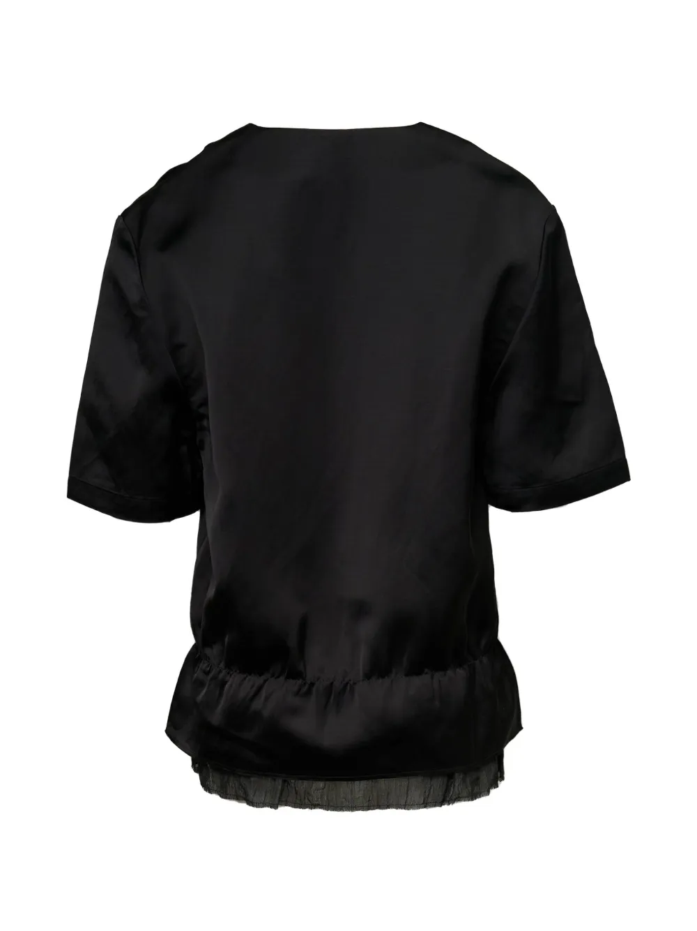 TOTEME Top met gesmockte taille en V-hals Zwart