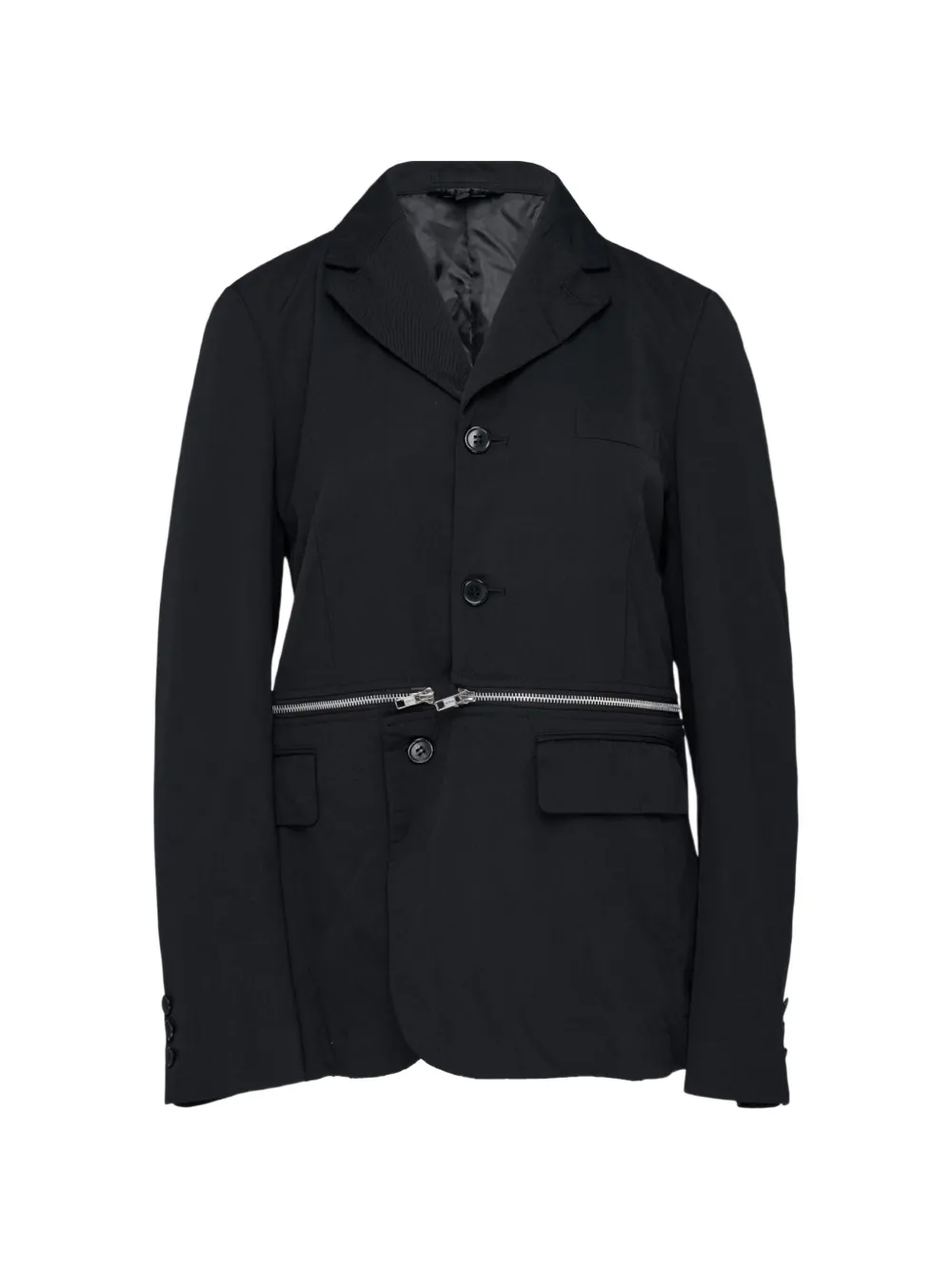 Comme Des Garçons Black zip-detail blazer - Nero