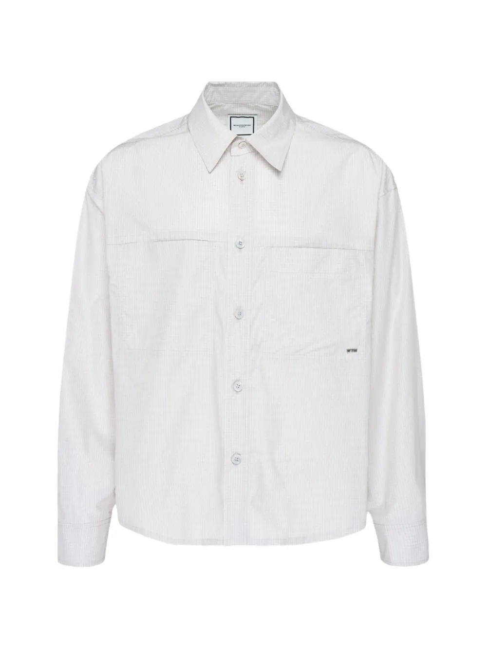 Wooyoungmi logo-detail long-sleeve shirt - Bianco