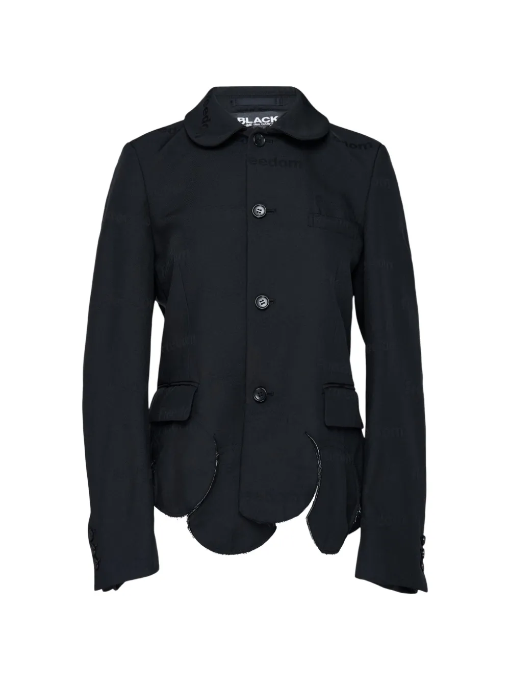 Comme Des Garçons Black scalloped-hem jacket - Nero