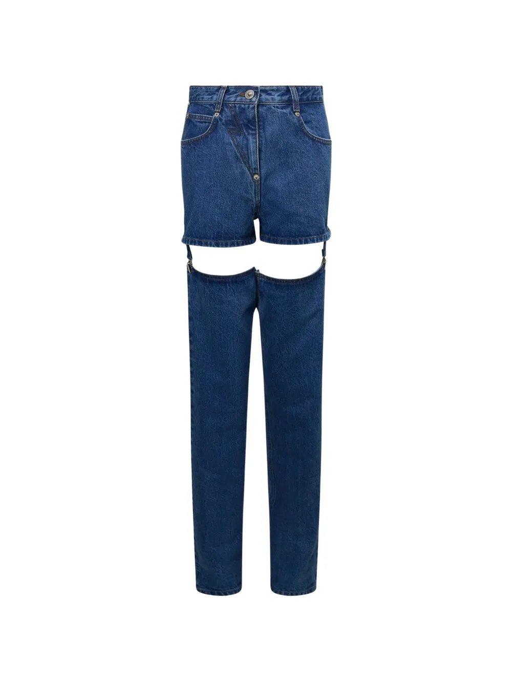 pushBUTTON detachable garter jeans - Blu