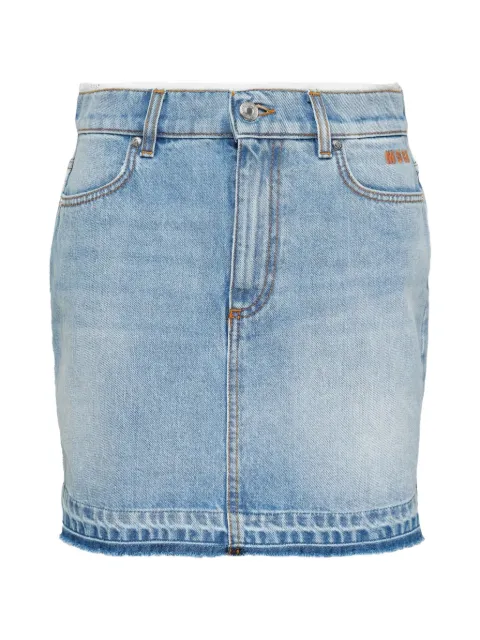 MSGM raw-cut frayed-hem skirt