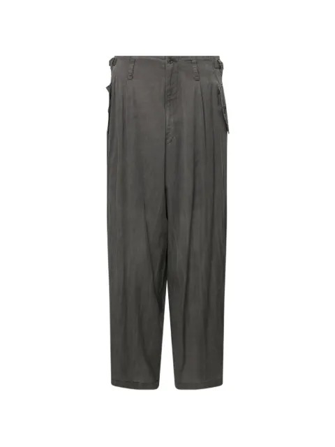 Y's tuck-detail wide-leg trousers