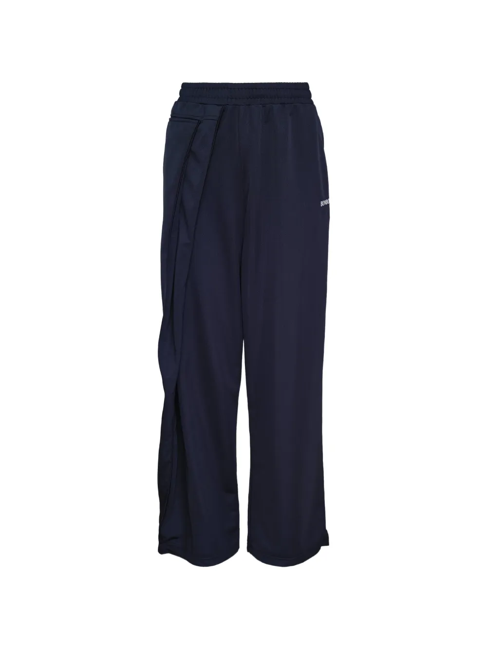 BONBOM logo-print pleated track pants - Blu