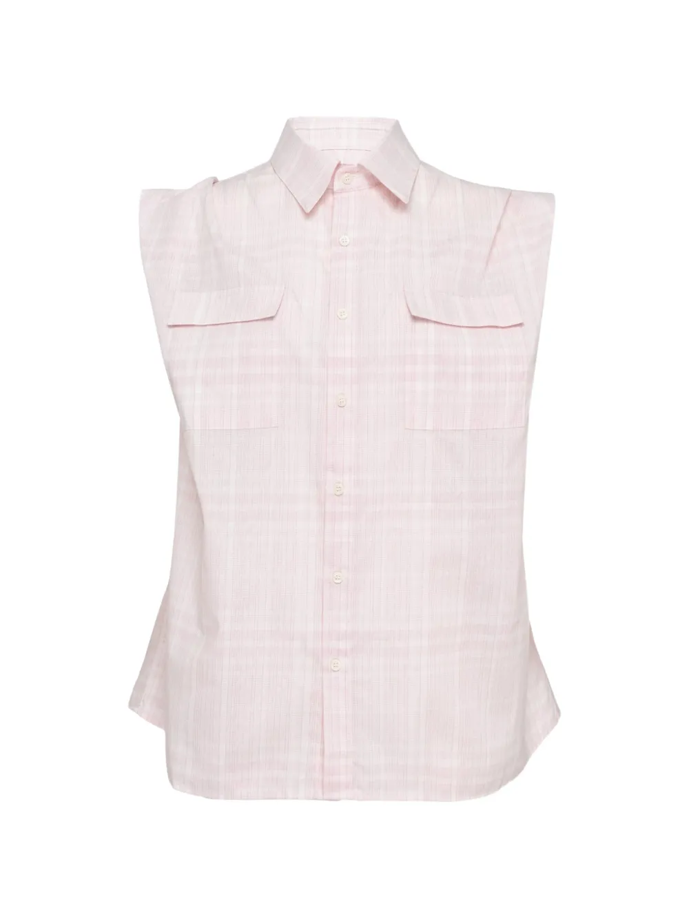 BONBOM tucked sleeveless shirt - Pink