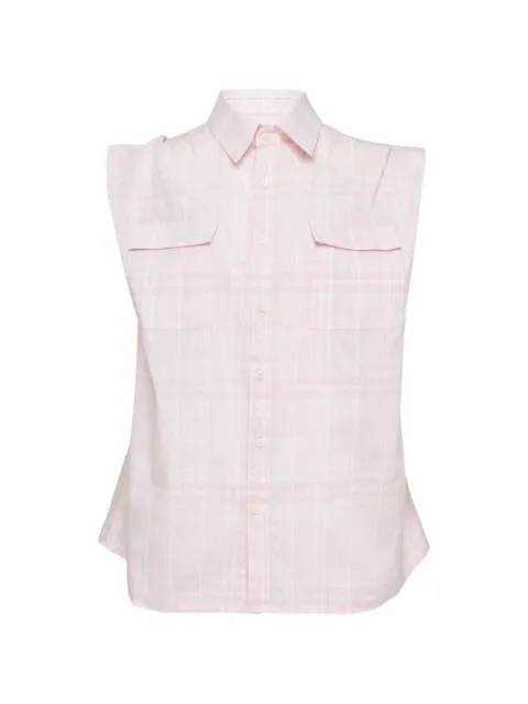 BONBOM tucked sleeveless shirt