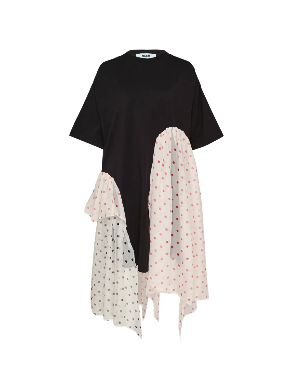 MSGM polka-dot layered dress - Nero