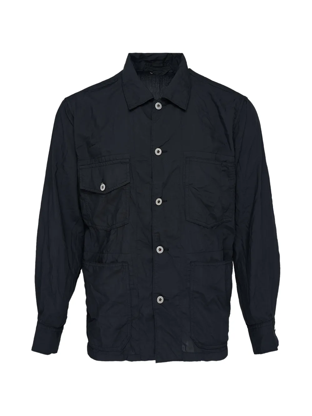 Comme des Garçons Homme Deux crinkled multi-pocket shirt - Nero