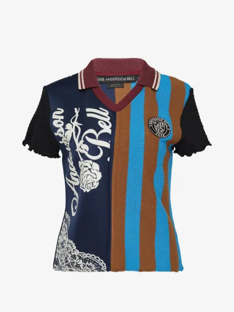 Andersson Bell patchwork striped T-shirt