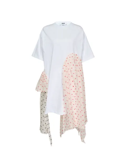 MSGM asymmetric polka-dot dress