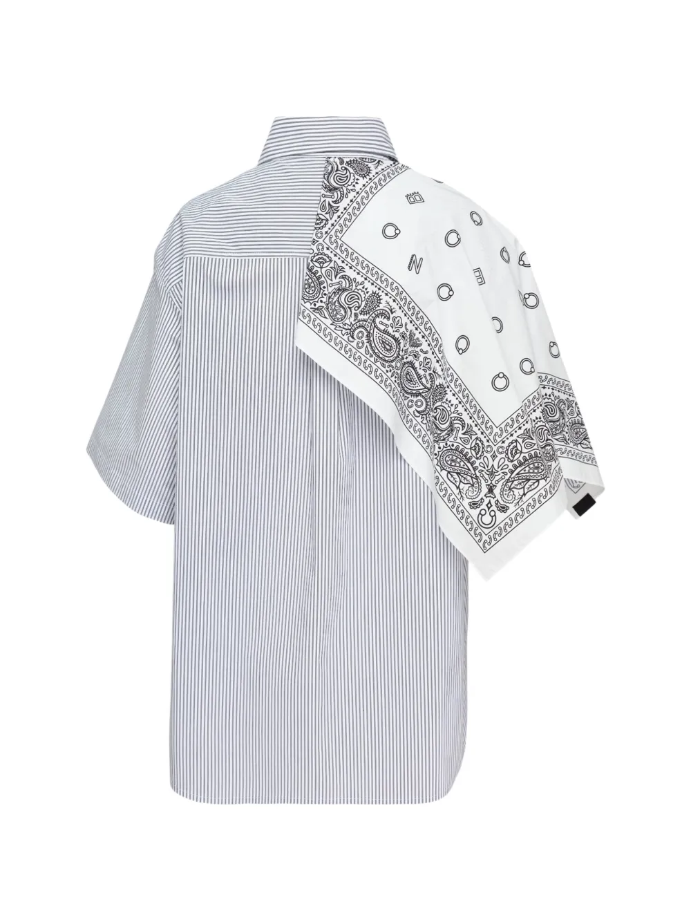 BONBOM Gestreepte blouse met bandana-detail Wit