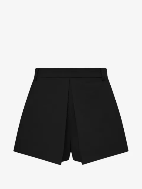 pushBUTTON pleated A-line shorts