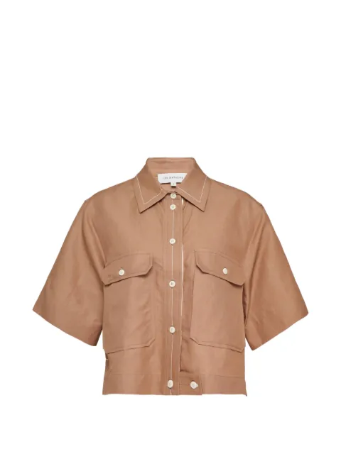 Lee Mathews Rene contrast-stitch shirt
