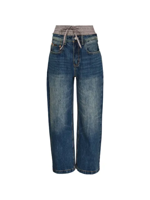 Andersson Bell Trunk layered-waist jeans