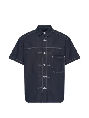 Marine Serre ムーンパターン デニムシャツ | ブルー | FARFETCH JP