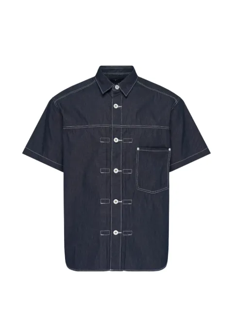 Comme des Garçons Homme contrast-stitching short-sleeve shirt