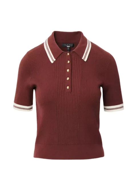 rag & bone Laurie tipped polo shirt