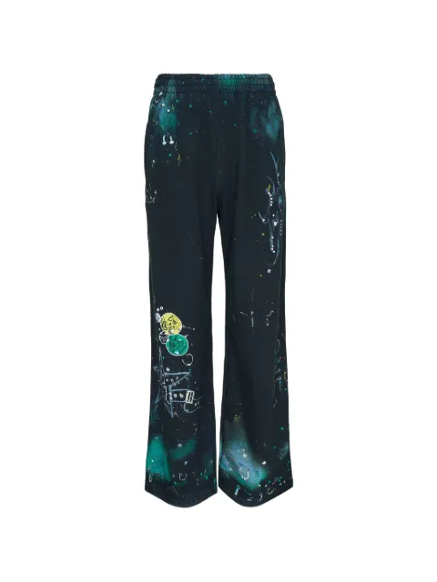 We11done trompe-l'oeil printed track pants