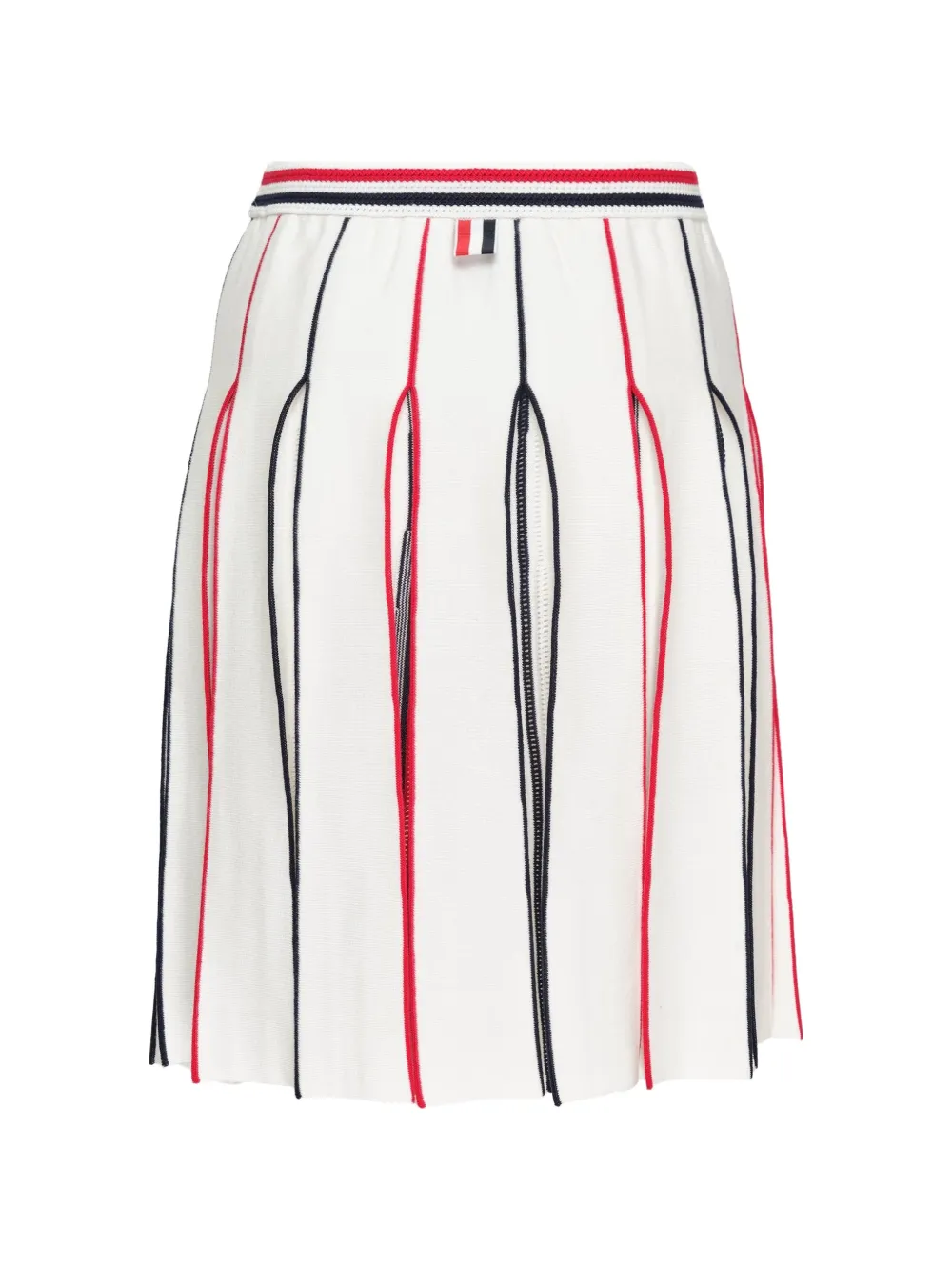 Thom Browne Rok met gehaakte stiksels en streep Wit
