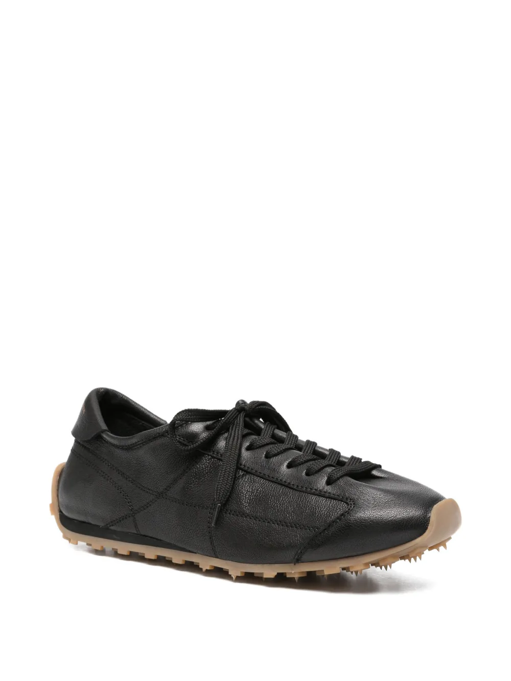 Officine Creative Jarred 001 pebbled leather sneakers Zwart