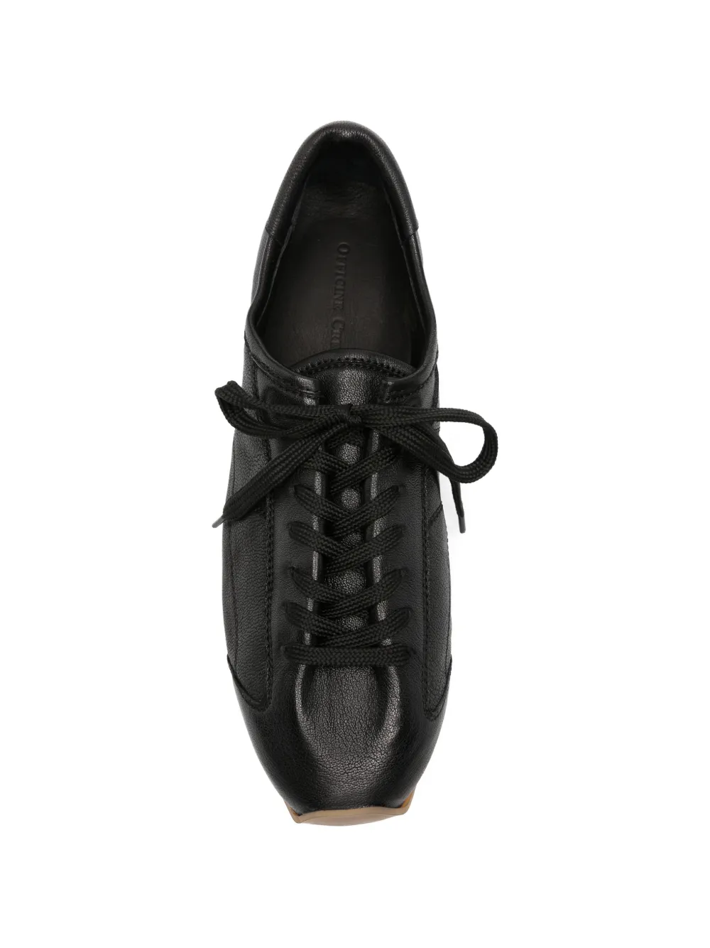 Officine Creative Jarred 001 pebbled leather sneakers Zwart