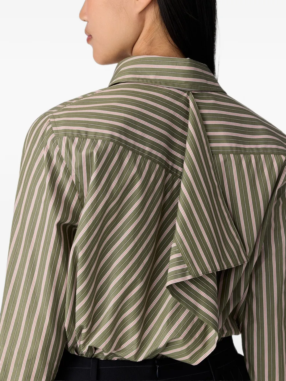 Monse Gestreepte blouse met detail op de achterkant Groen