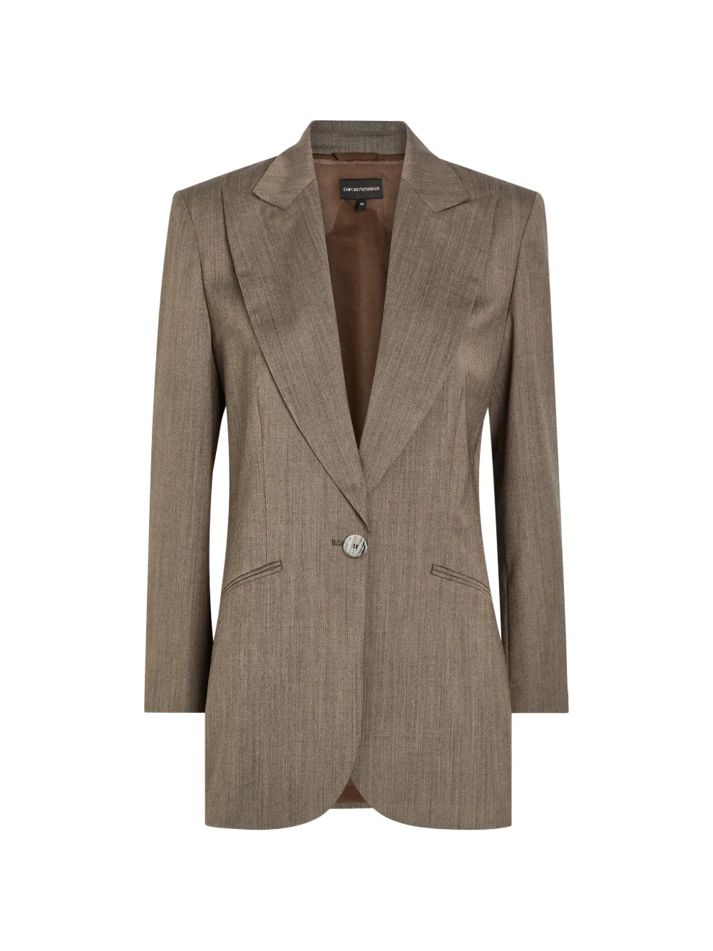 Emporio Armani single-breasted blazer - Marrone