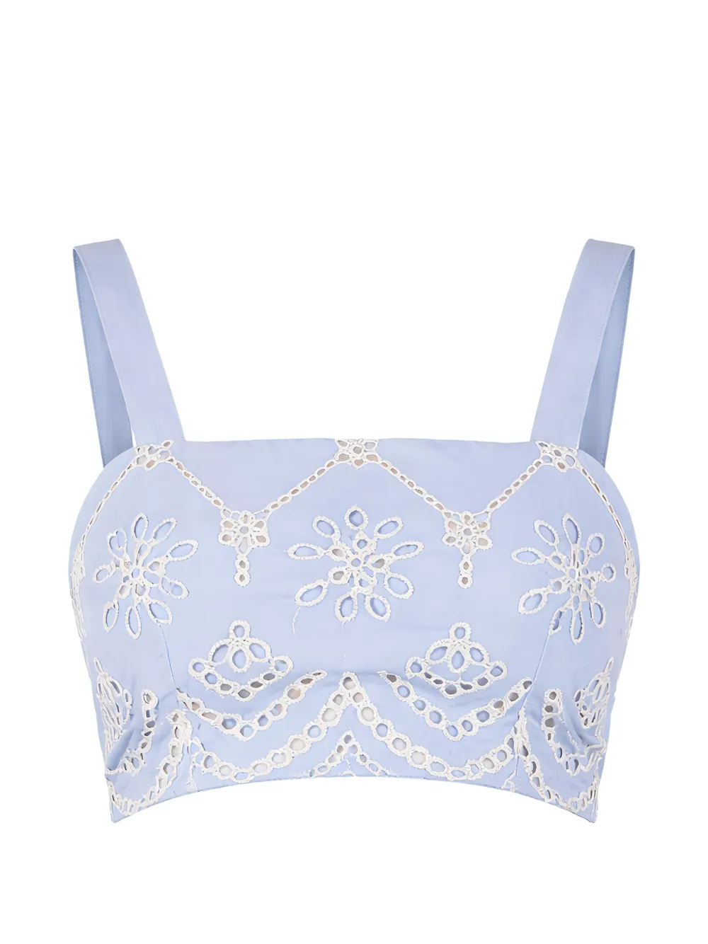 Misa Los Angeles Top Lois in pizzo sangallo - Blu