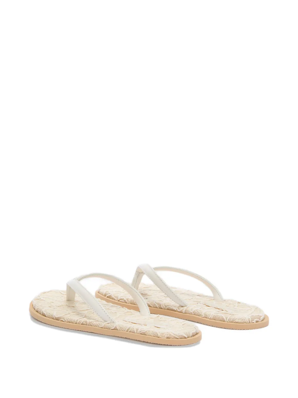 Ermanno Scervino Kanten teenslippers Wit