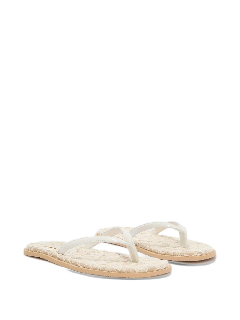 Ermanno Scervino Kanten teenslippers Wit
