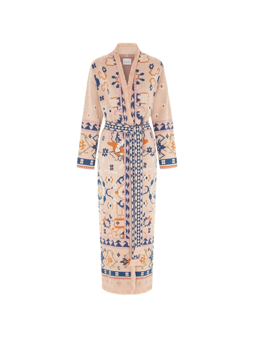 Hayley Menzies fringed coat - Nude