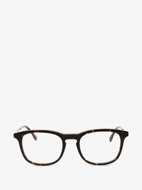 Lacoste tortoiseshell-effect round-frame glasses