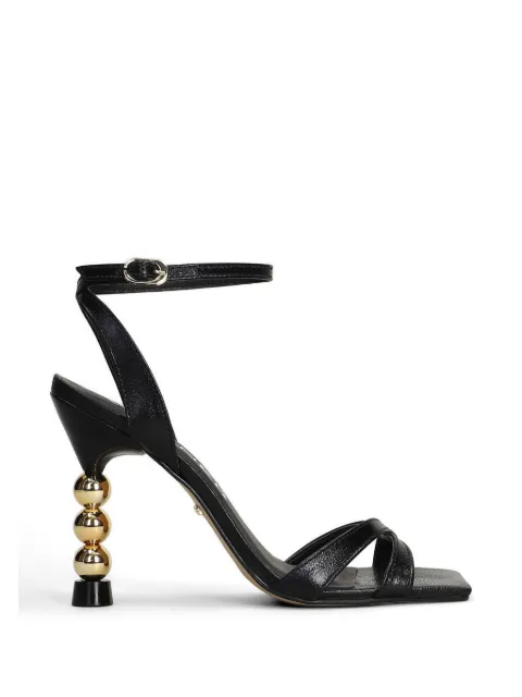 Werner beaded-heel crossover-strap sandals