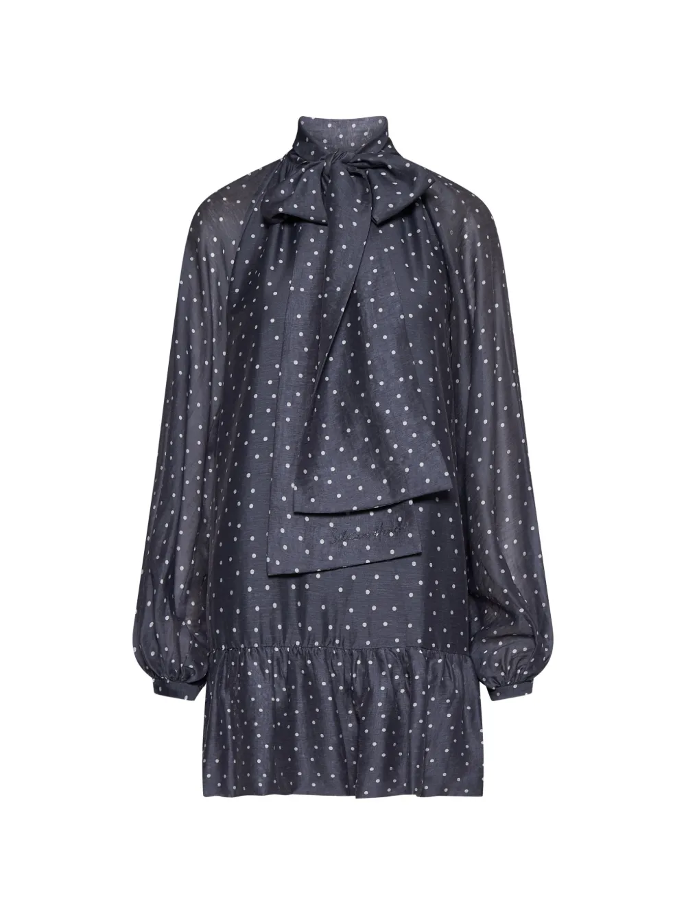 Silvian Heach polka-dot ruffle-trim dress - Blu