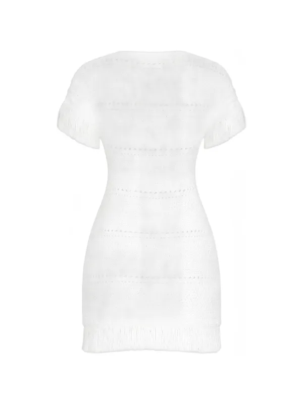 cult gaia white knit dress Maren | Collection:Oriana