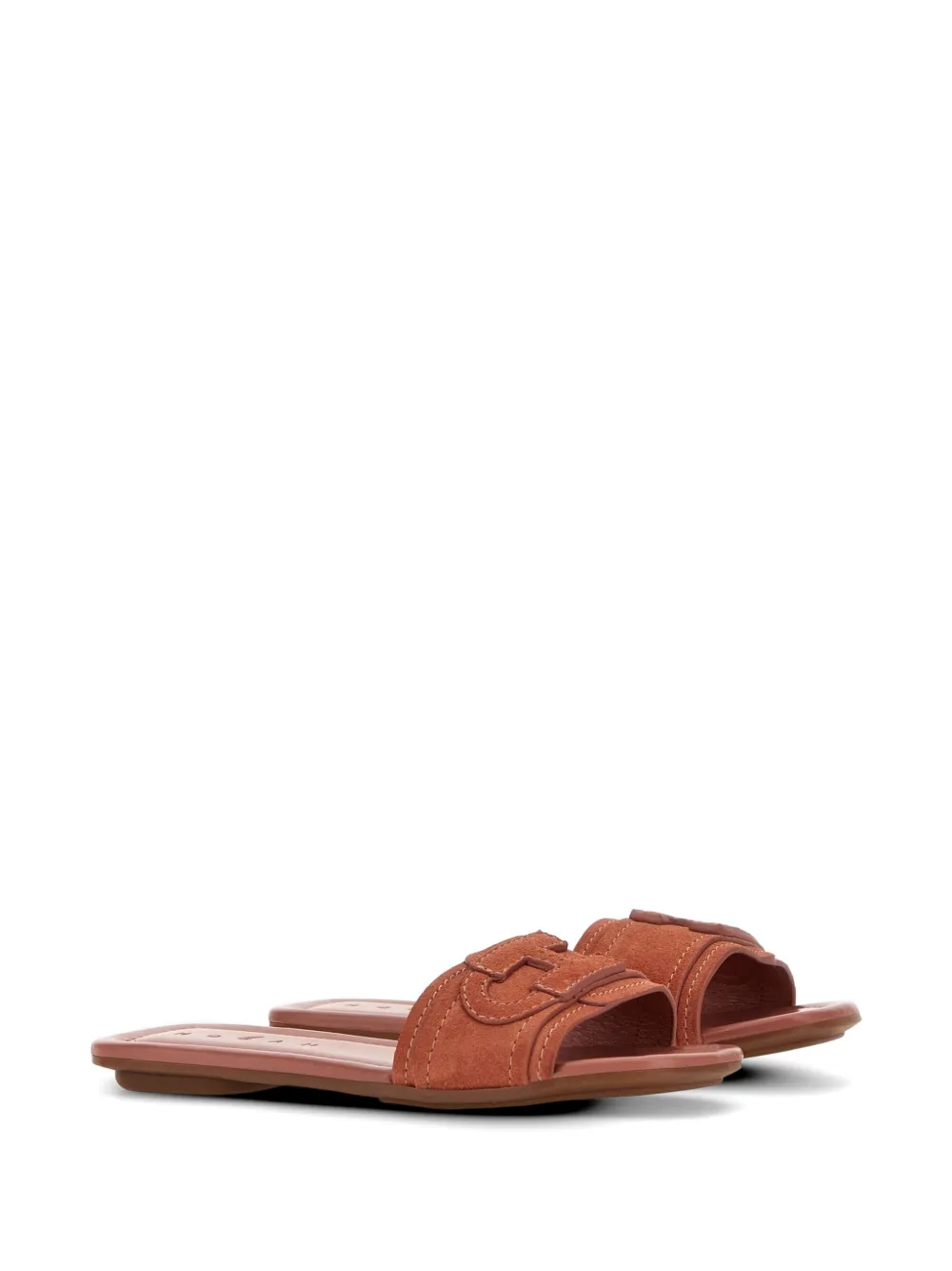 Hogan H685 suede flat sandals Oranje