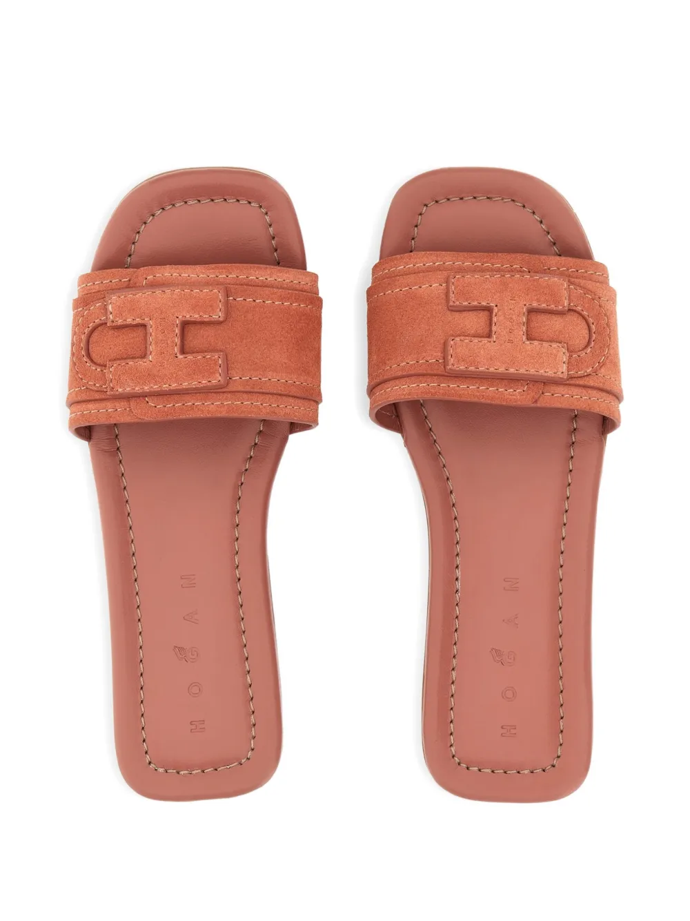 Hogan H685 suede flat sandals Oranje