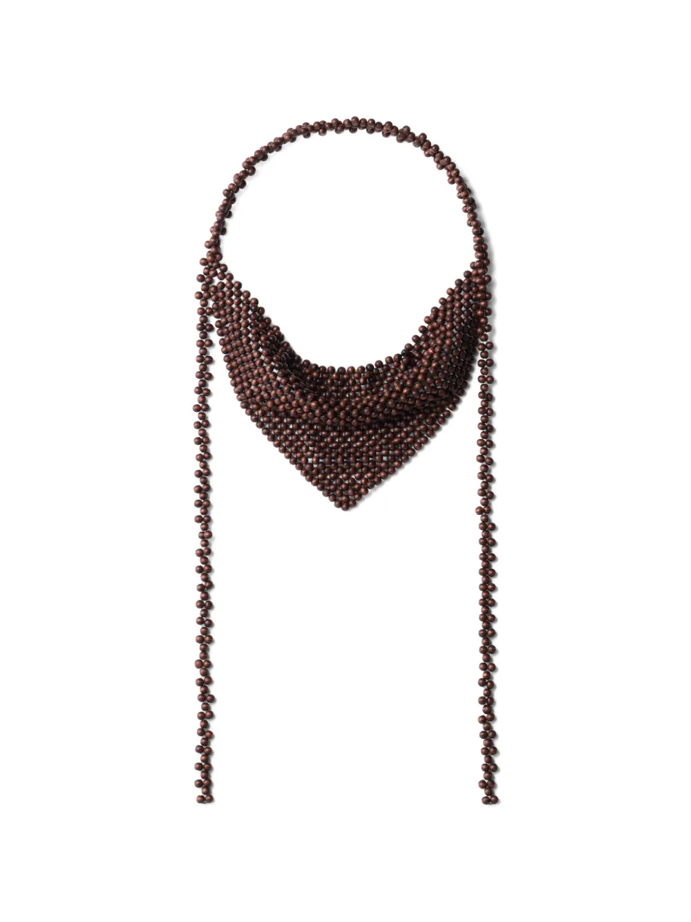 LEMAIRE beaded bandana-style necklace - Marrone