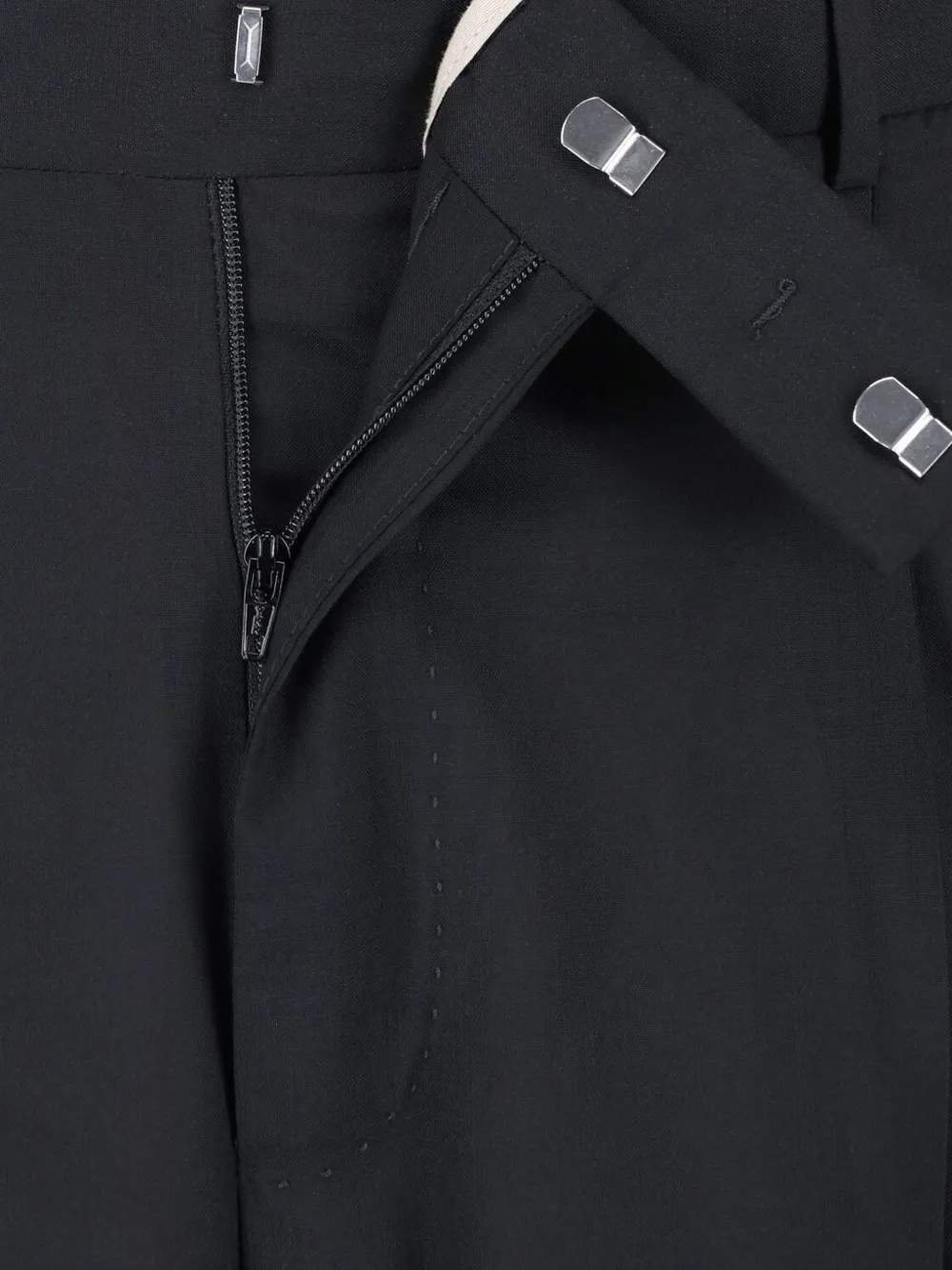 PT Torino Wollen broek met geplooid detail Zwart
