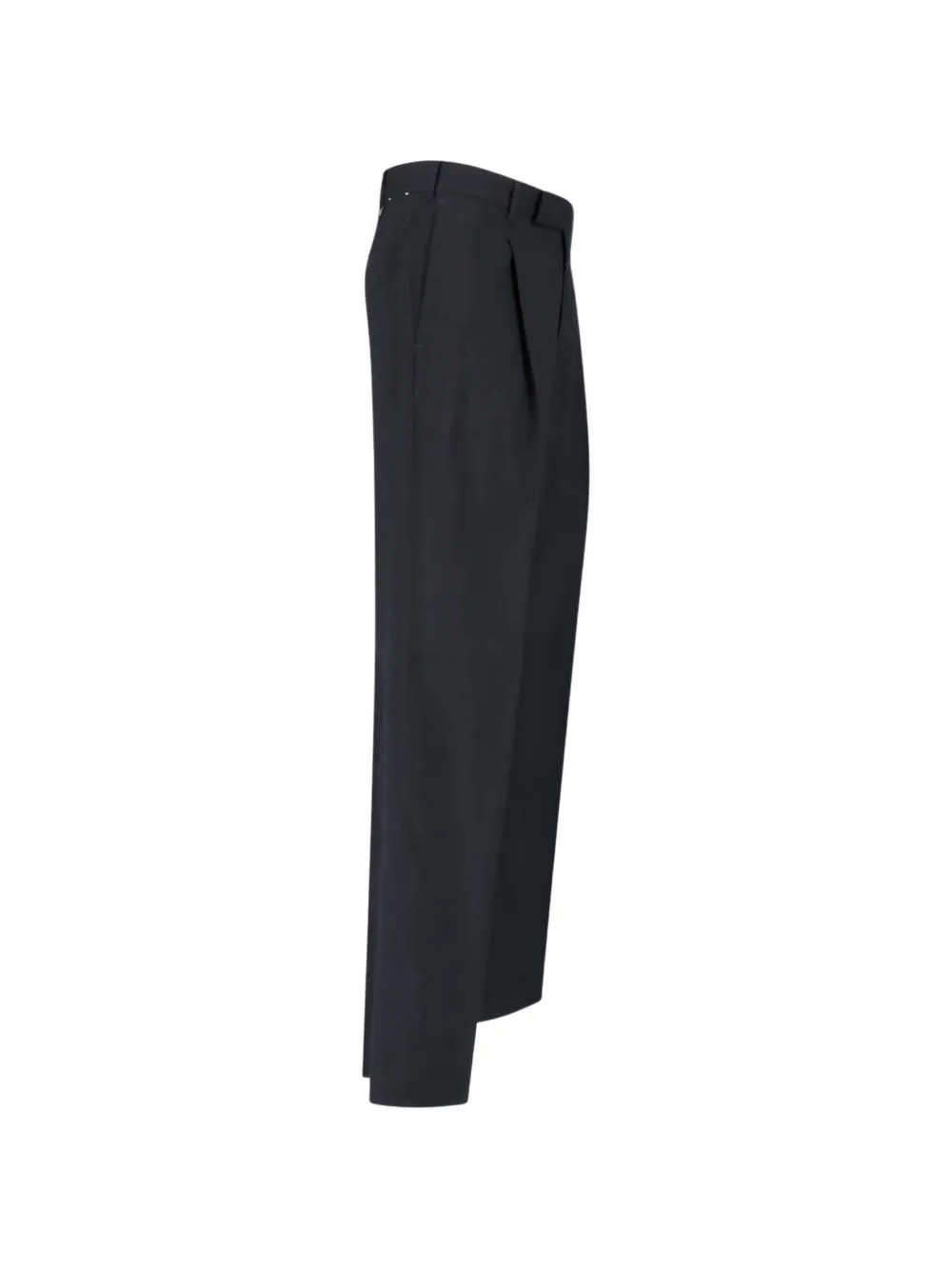 PT Torino Wollen broek met geplooid detail Zwart