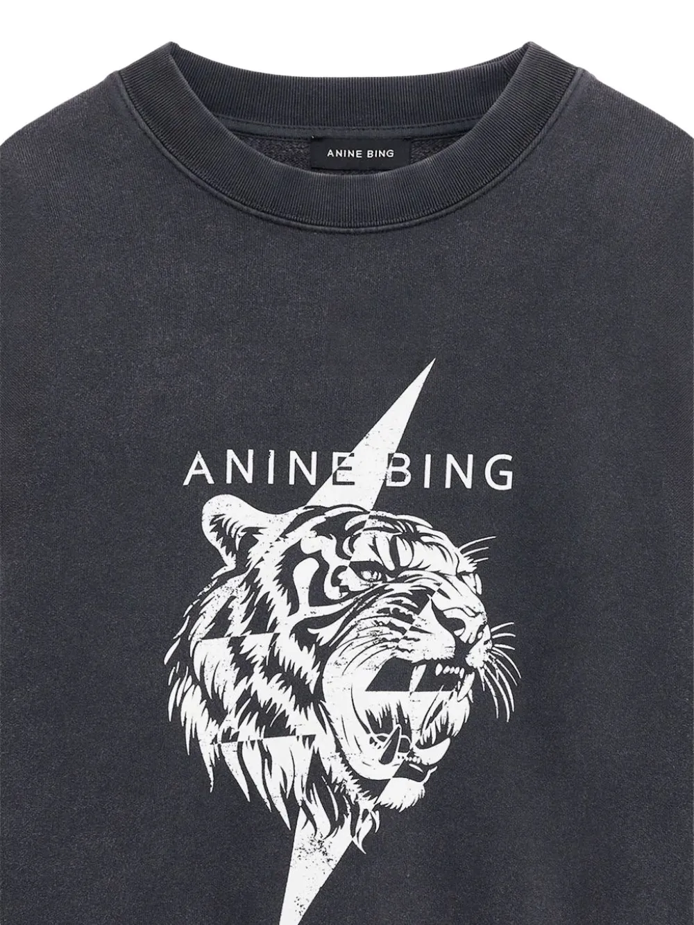 ANINE BING Miles sweater met tijgerprint Grijs