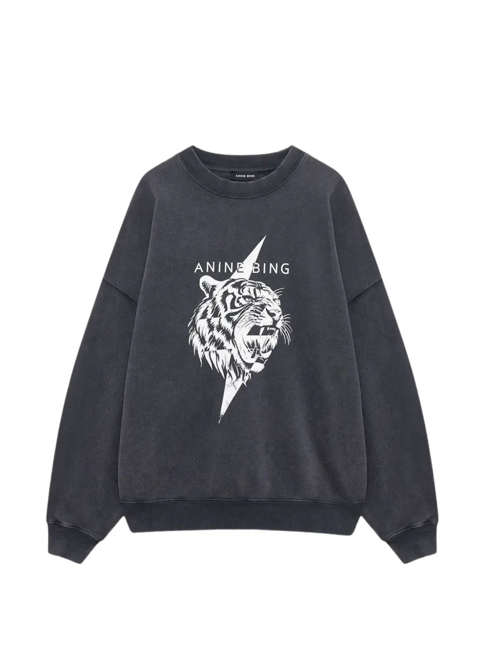 ANINE BING Miles tiger-print sweatshirt - Grigio